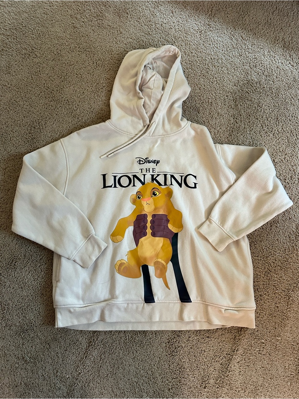 Disney The Lion King Cream Graphic Hoodie.